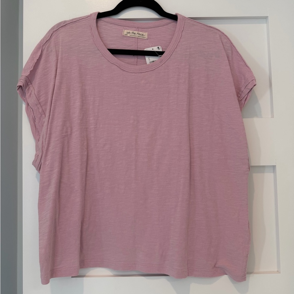 NEW- We the Free boxy t-shirt in color amnesia rose